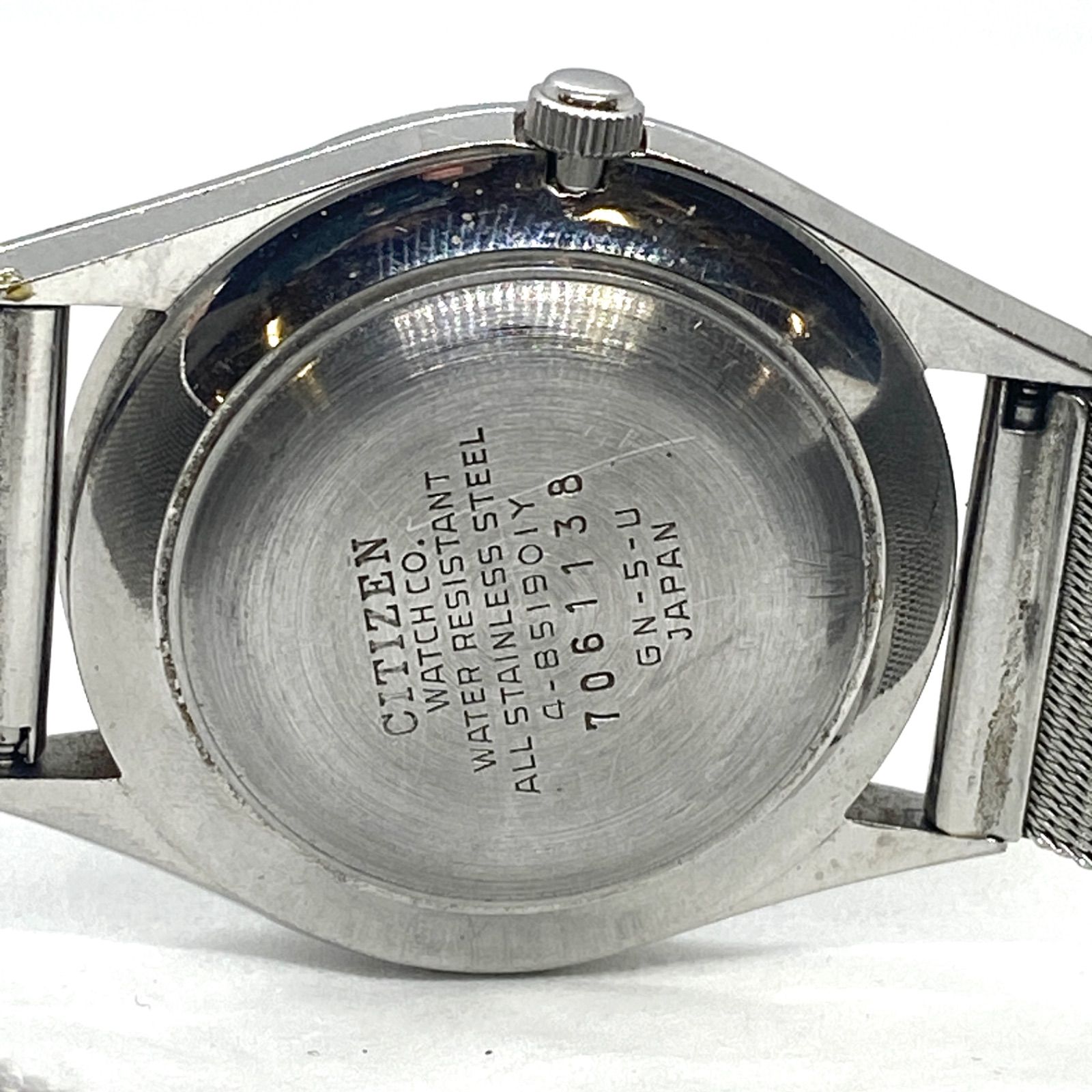 シチズン CITIZEN QUARTZ CRYSTRON GN-5-U メンズ腕時計 【動作未確認 