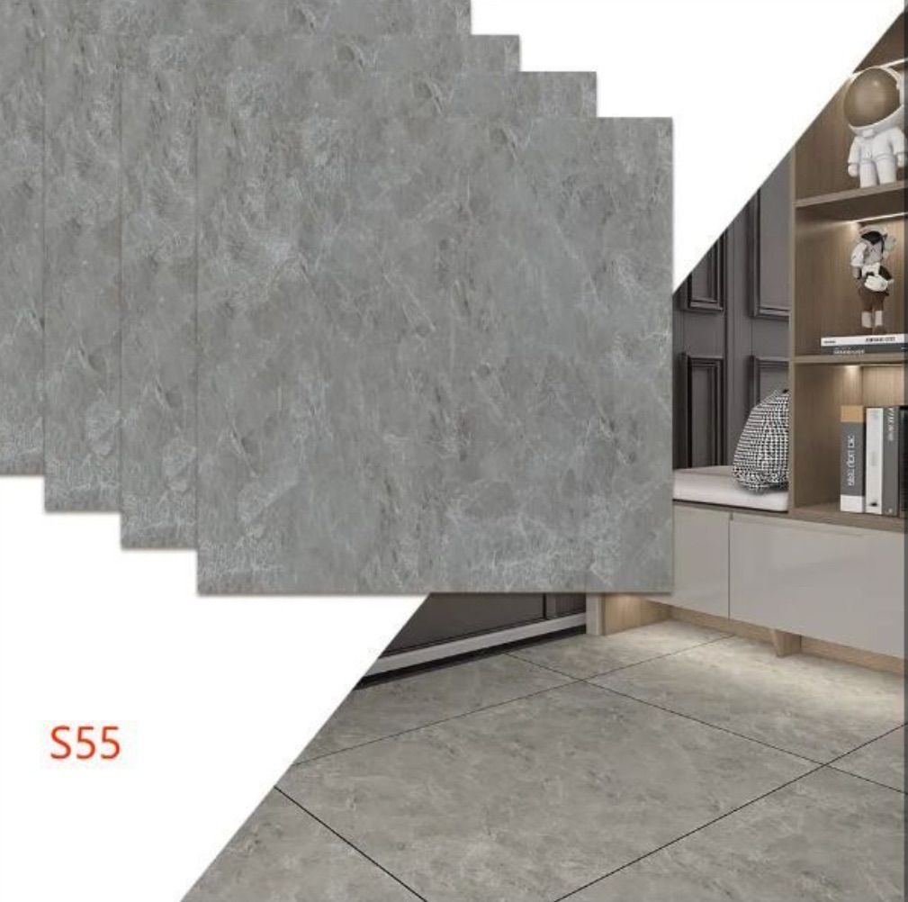 NEW フロアタイル 大理石床材 54枚入3畳分 304.8*304.8mm 厚手1.5mm 防水 フローリングシート 置くだけ 接着剤不要 床材 大理石 リメイク シート WWW_NOITHATQUANGTHANH_NET