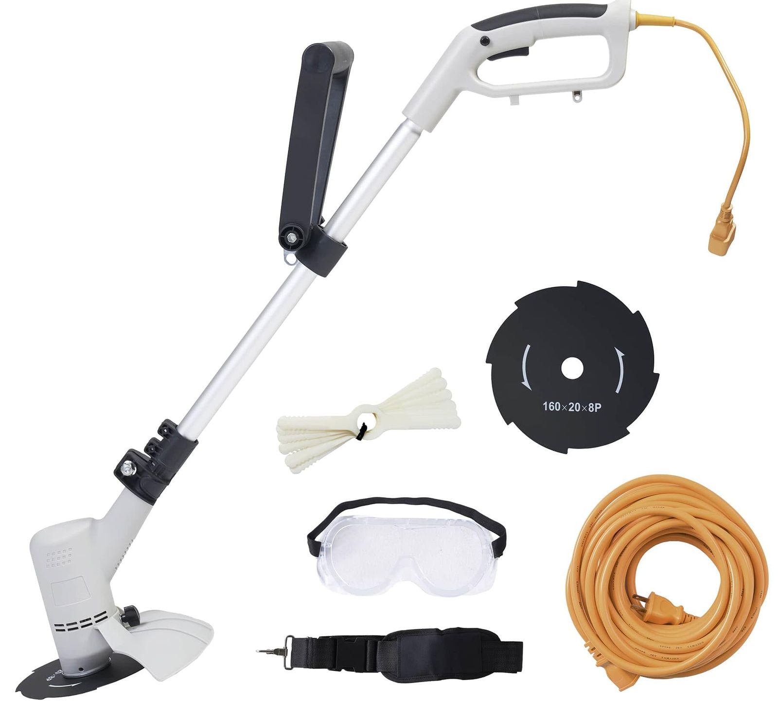 [山善] 電動草刈機 AC電源 金属8枚刃 刈込幅約160mm 延長コード付き 71L9NC9nCWL._AC_SY200_QL15_.jpg