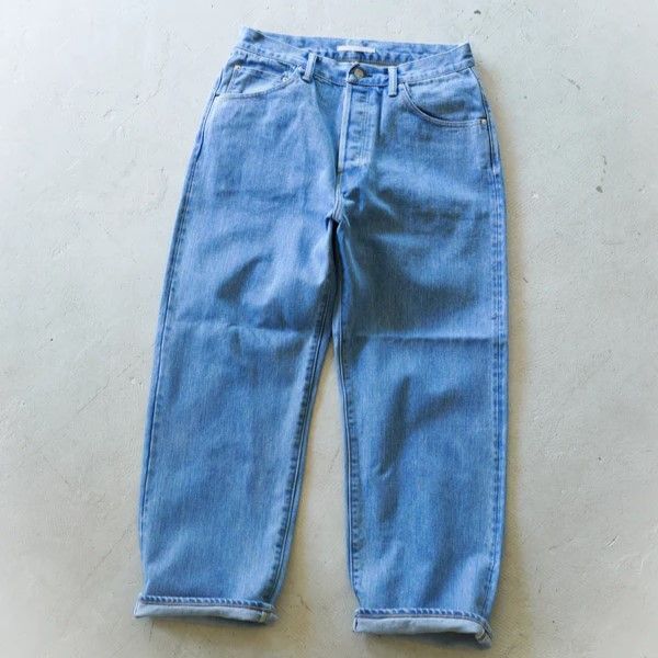 4月上旬発送予定 HATSKI ハツキ Wide Tapered Denim -Ice Blue- HTK 