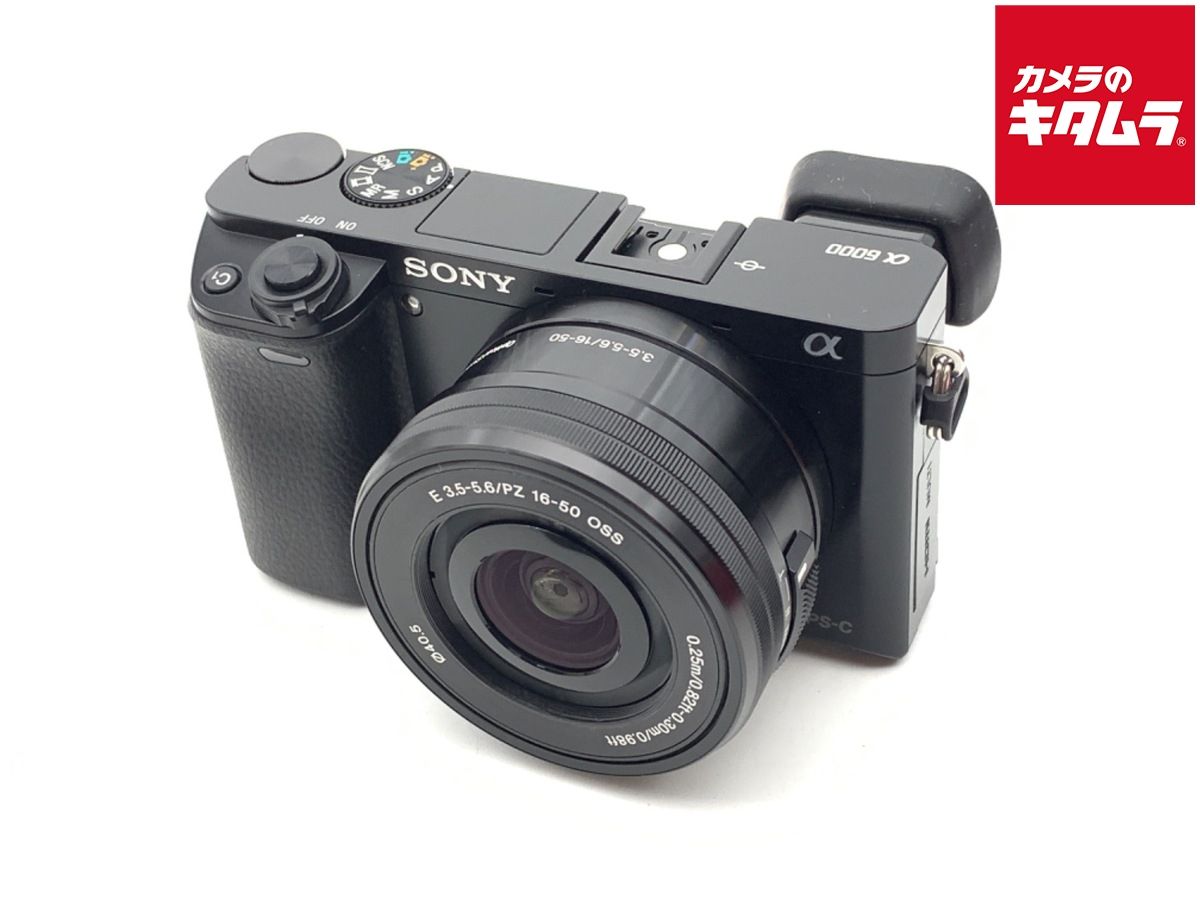 並品 ソニー α6000 パワーズームレンズキット ブラック ILCE-6000L B