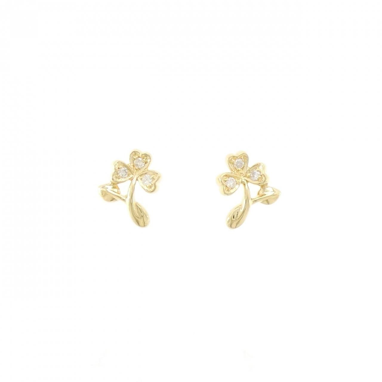 18KYG ダイヤモンド ピアス