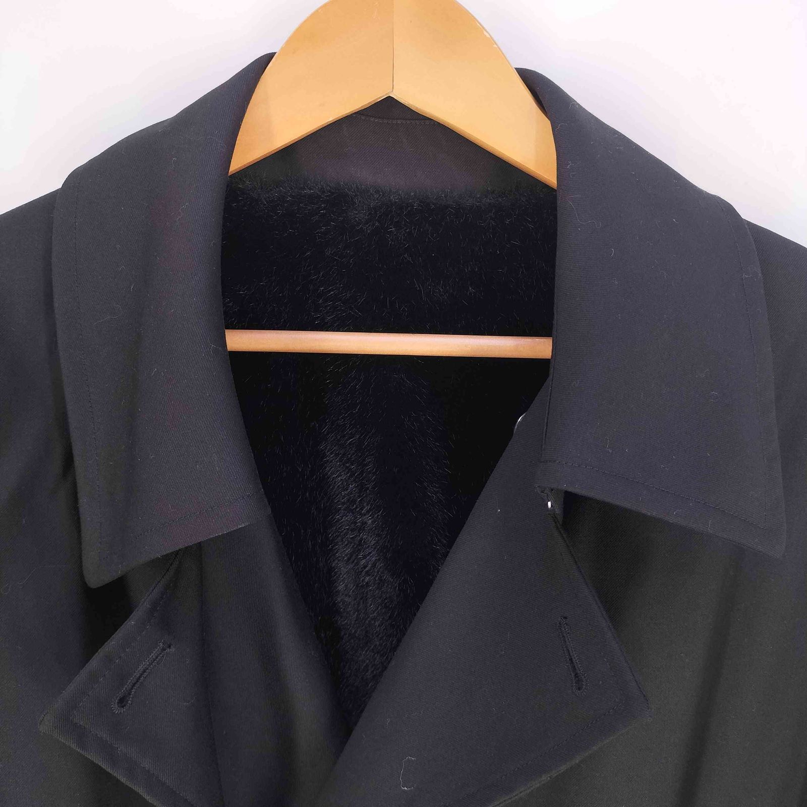 HARE リバーシブル ファー トレンチコートブラック