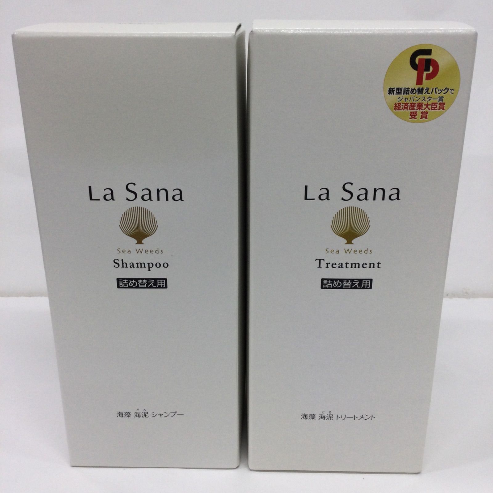 T431 D La Sana 海藻 海泥 シャンプー 600ml 詰替え用 + トリートメント 600g 詰替え用 計2点セット