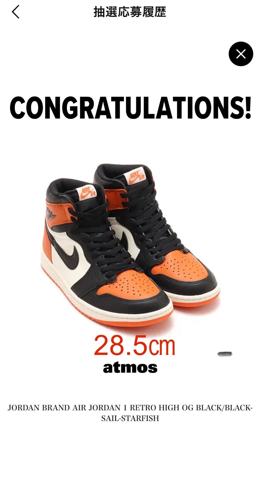 Nike Air Jordan 1 Retro High OG シャタバ 28.5 - メルカリ