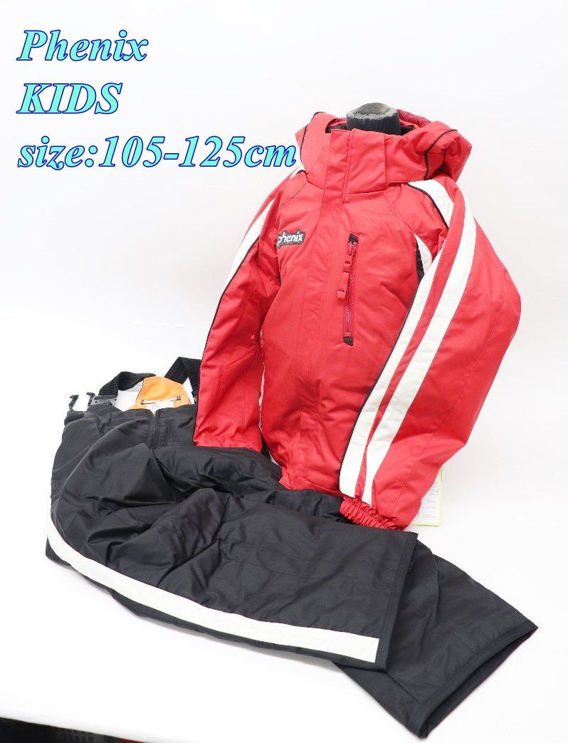 Phenix フェニックス ジュニア スキージャケット-パンツ 105-125cm レッド×ブラック EPBD1091 スポーツ R2510-014