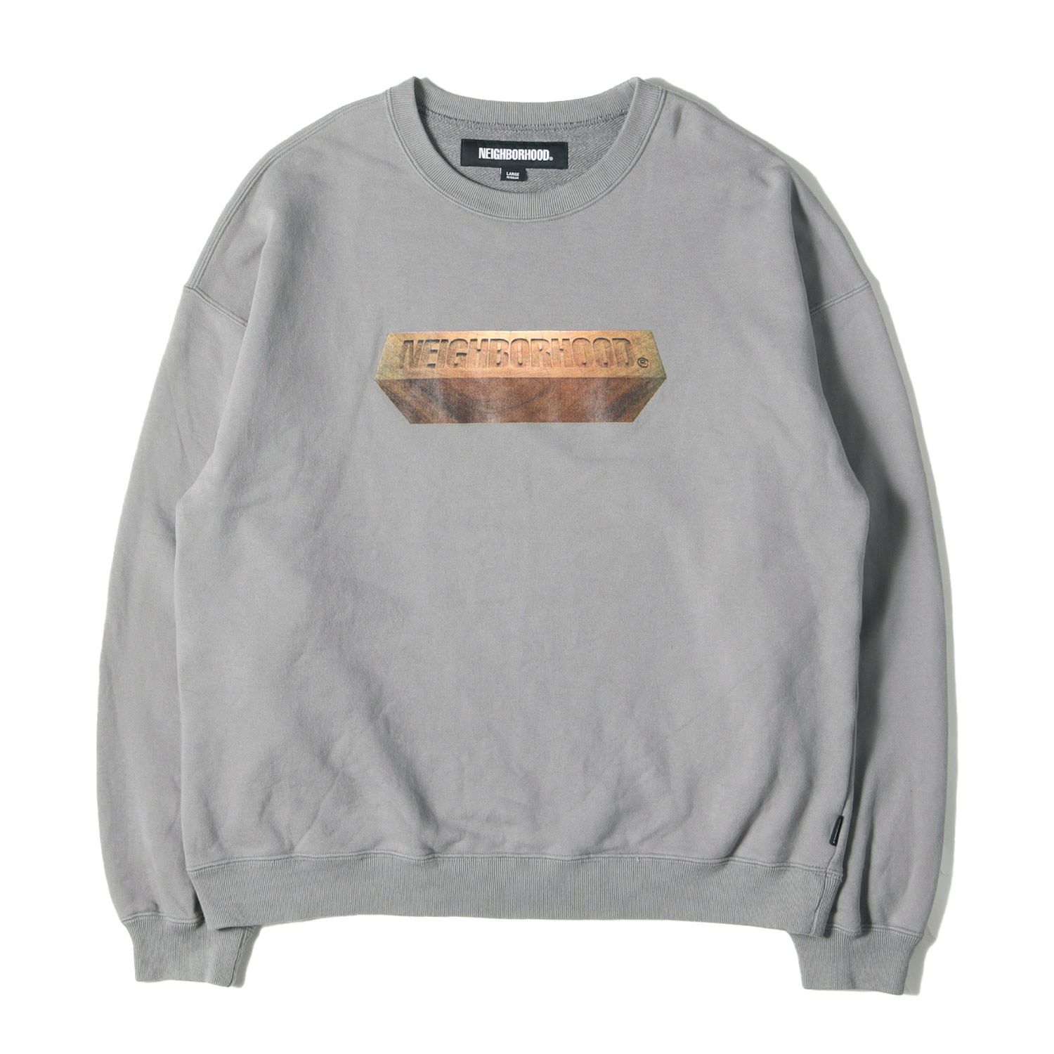 美品 NEIGHBORHOOD ネイバーフッド スウェット サイズ:L 23AW TAKU OBATA グラフィックロゴ クルーネック スウェットシャツ  SWEATSHIRT グレー トップス トレーナー【メンズ】 - メルカリ