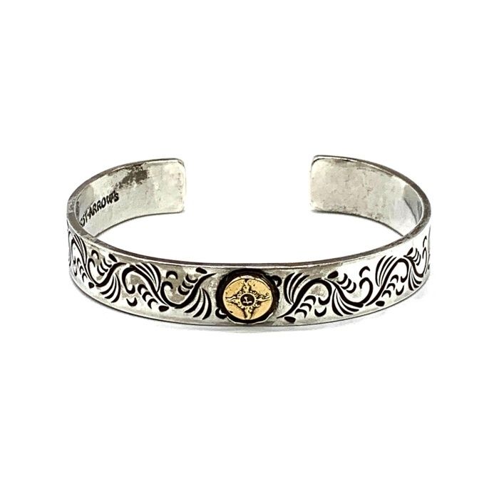 FIRST ARROWS ファーストアローズ 12mm K18メタル 唐草 シルバーバングル SILVER