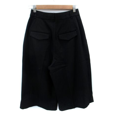 新品【MIESROHE ミースロエ】ワイド　ハーフ パンツ　ガウチョ　タック　黒 ミースロエ MIESROHE ハーフパンツ ワイドパンツ 1 黒 ブラック