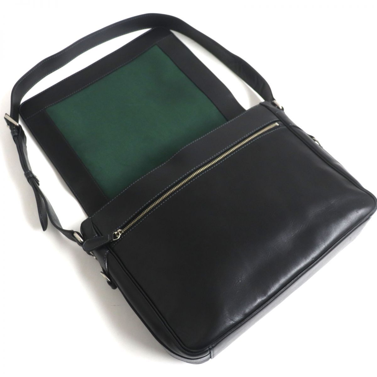 美品▽SOMES SADDLE ソメスサドル ブルトン フラップ式 レザー 