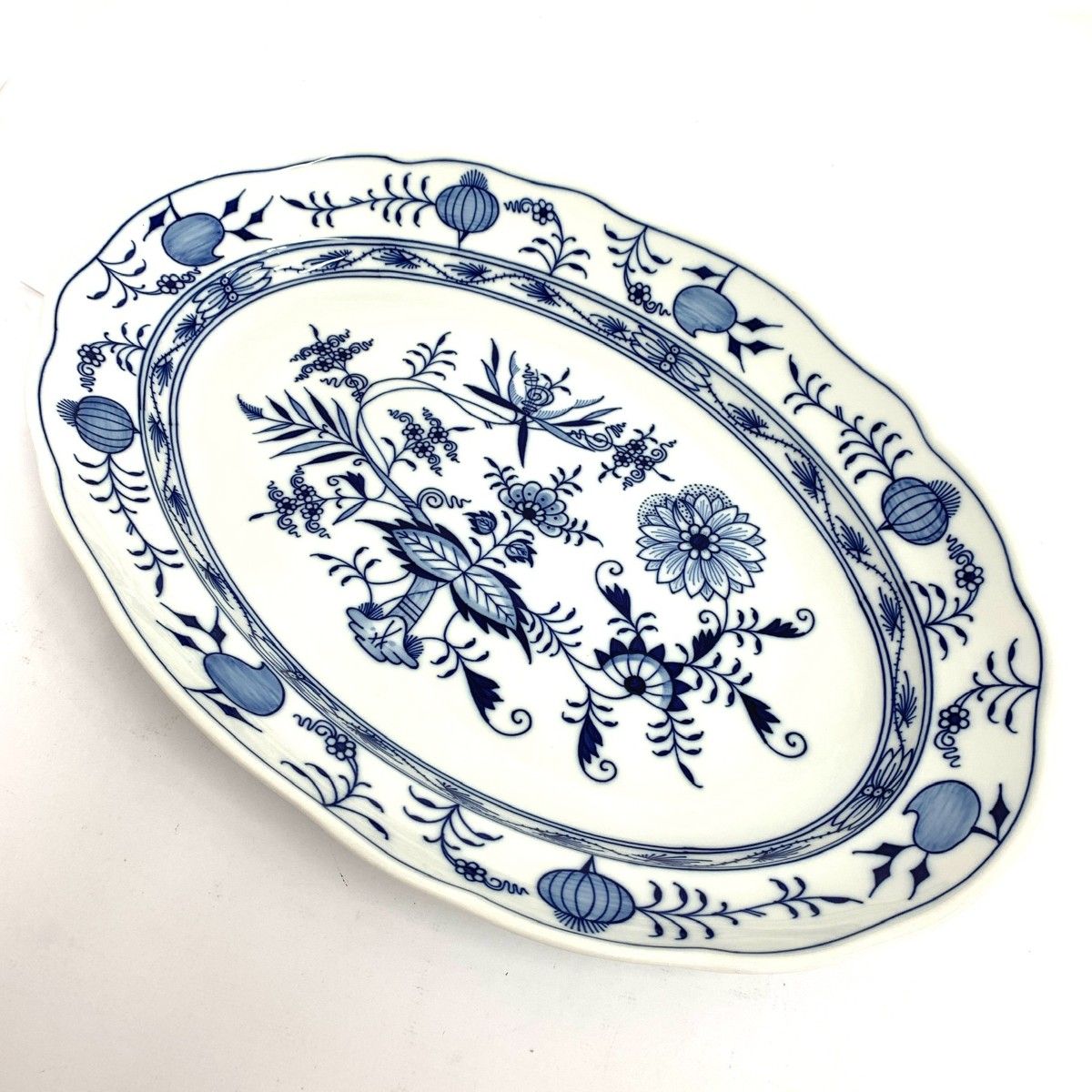 l*1様 マイセン　大皿　ブルーオニオンオーバルディッシュ Meissen マイセン ブルーオニオン オーバルプレート 大皿