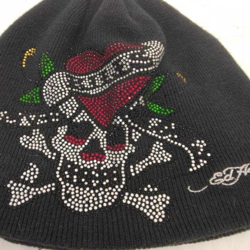 Ed Hardy エドハーディー 帽子 ニット帽 DONKY rhinestone