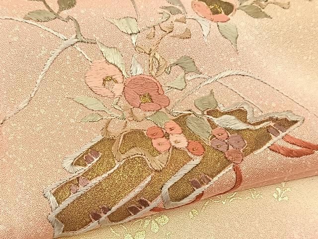 平和屋着物▽訪問着　単衣　刺繍　花筏文　暈し染め　金彩　正絹　逸品　BAAS8071yc 平和屋着物□訪問着 花筏文 暈し染め 正絹 逸品 CABG6428xeの通販 by