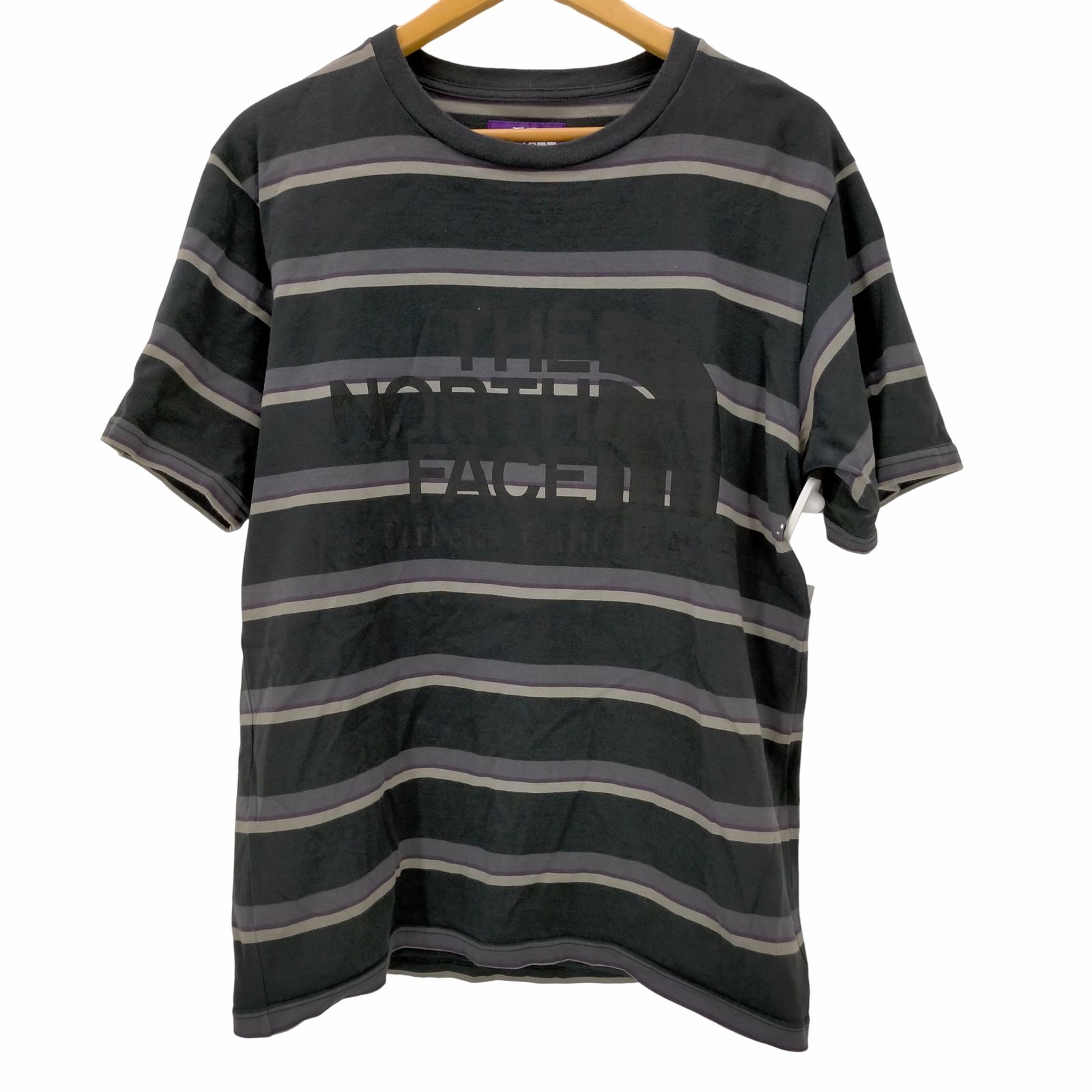 ノースフェイスパープルレーベル THE NORTH FACE PURPLE LABEL Striped H/S Logo Tee メンズ import：L 