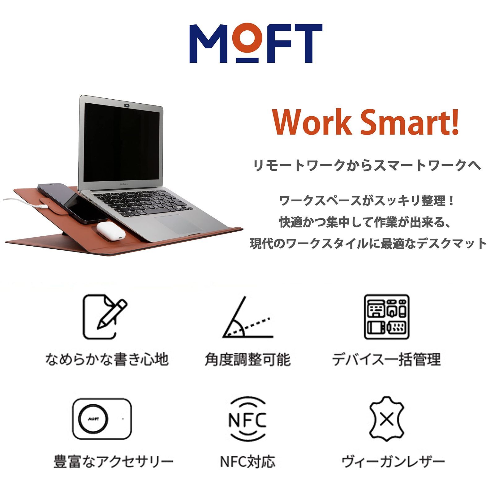 MOFT スマートデスクマット + デジタルセット ネイビー-