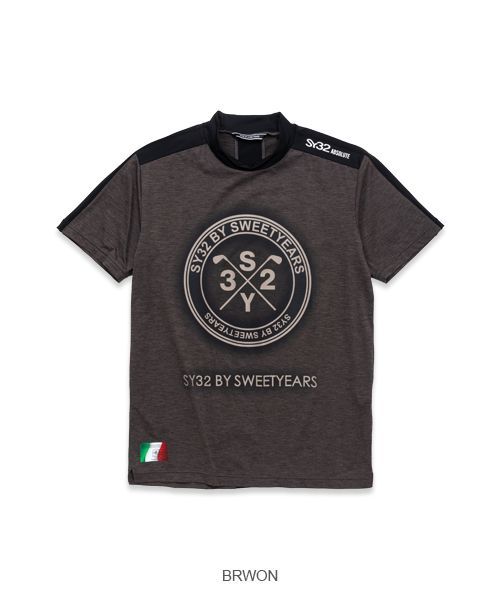 未使用 モックネックTシャツ SY32ゴルフ 男性LOMELLINA FANTASIA GRADATION PT MOCK｜MEN'SSY32 by SWEET YEARS GOLF[SYG-24SABS16]