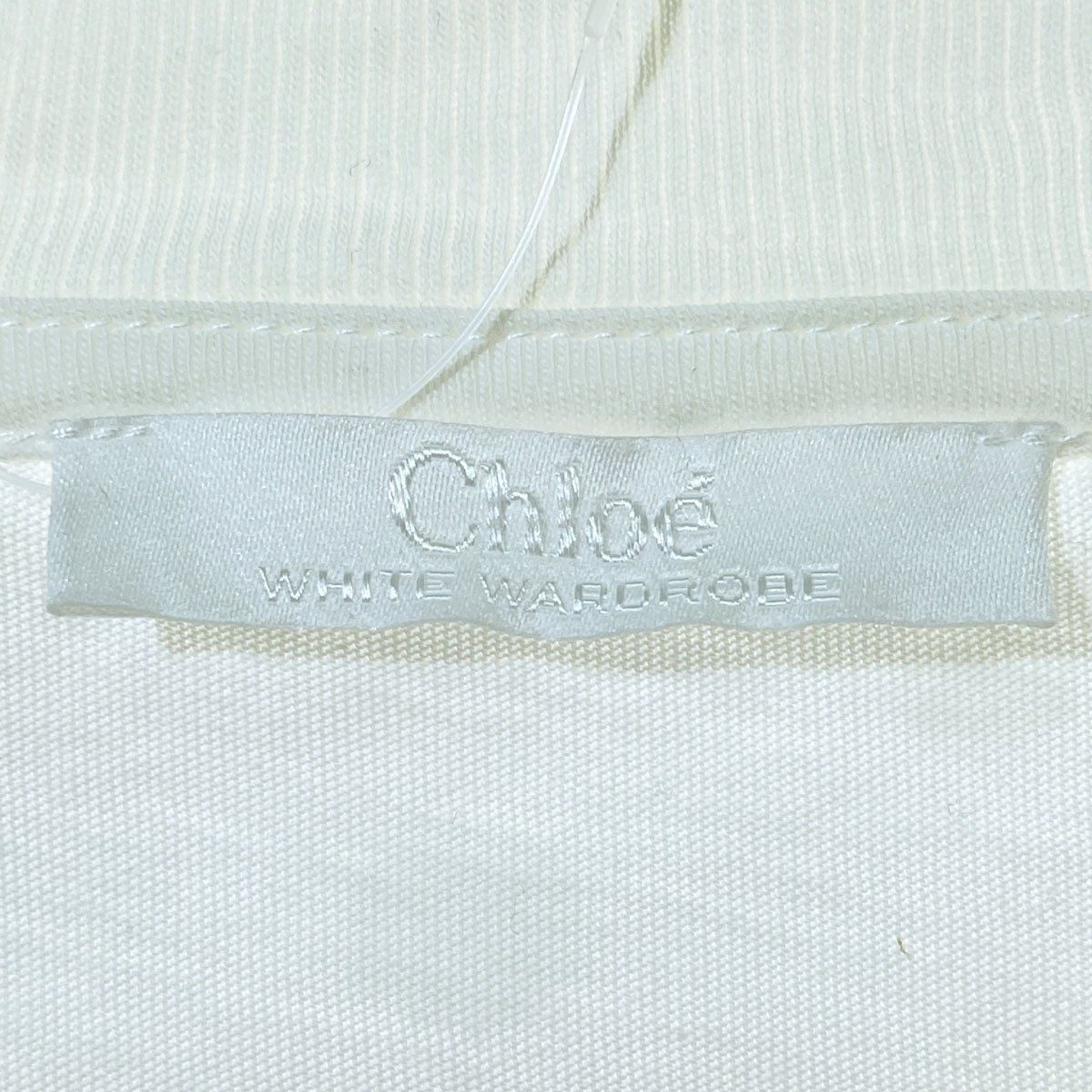 Chloe クロエ 13AW チュールドットTシャツ  ホワイト S IT9H93KRSXQK Chloe クロエ 13AW チュールドットTシャツ ホワイト S 【中古