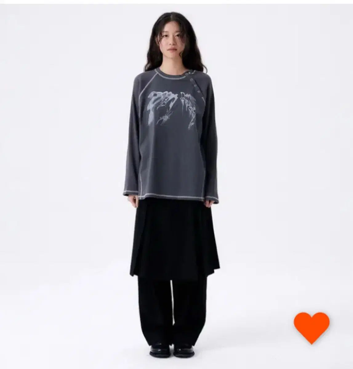 24時間 げ ハロミニューム ドローイング ラグランTシャツ アッシュ グレー シリカゲル 着用