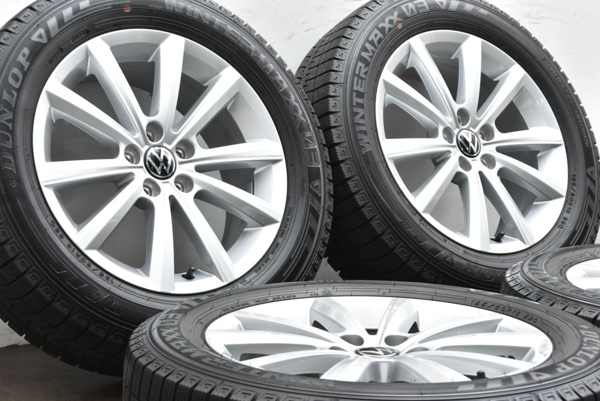 バリ溝 フォルクスワーゲン T-Cross 純正OP メラーノ 16in 6J 35 PCD100 ダンロップ ウインターマックス03 195 60R16 品番 2GM071496
