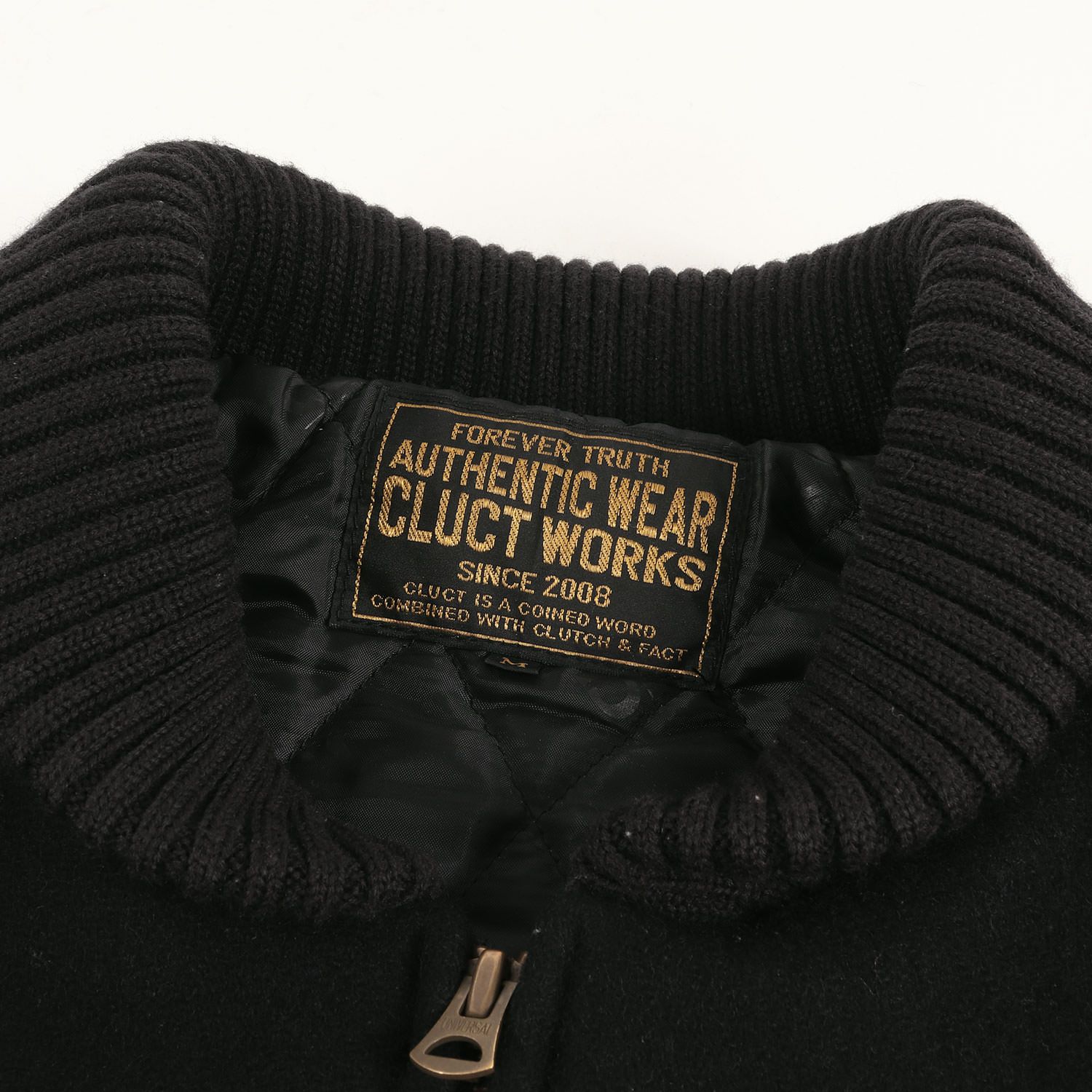CLUCT クラクト ジャケット サイズ:M チェーン刺繍ロゴ メルトンウール 