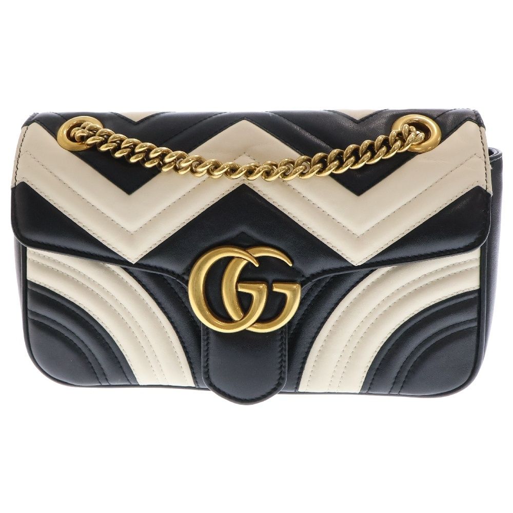 GUCCI (グッチ) GGマーモット バイカラー キルティング チェーン GUCCI (グッチ) GGマーモット バイカラー キルティング チェーン