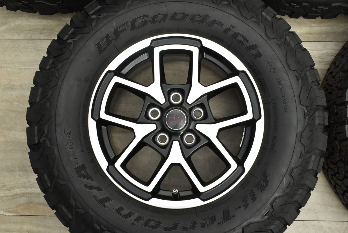 バリ溝 ジープ JL ラングラー ルビコン 純正 17in 7.5J 44.45 PCD127 BFGoodrich All-Terrain T A LT285 70R17 5本セット