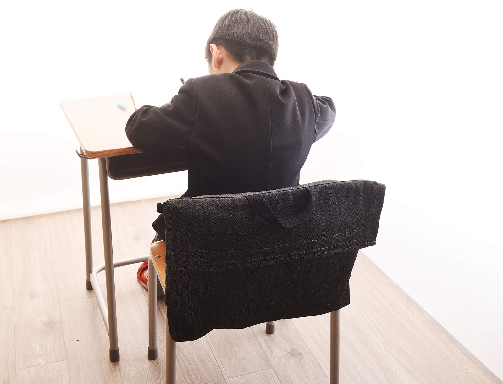 帆布とデニムの クロリ学習帆布 防災頭巾カバー ブラックデニム 4歳 SKLAD-KIRPICHA_RU