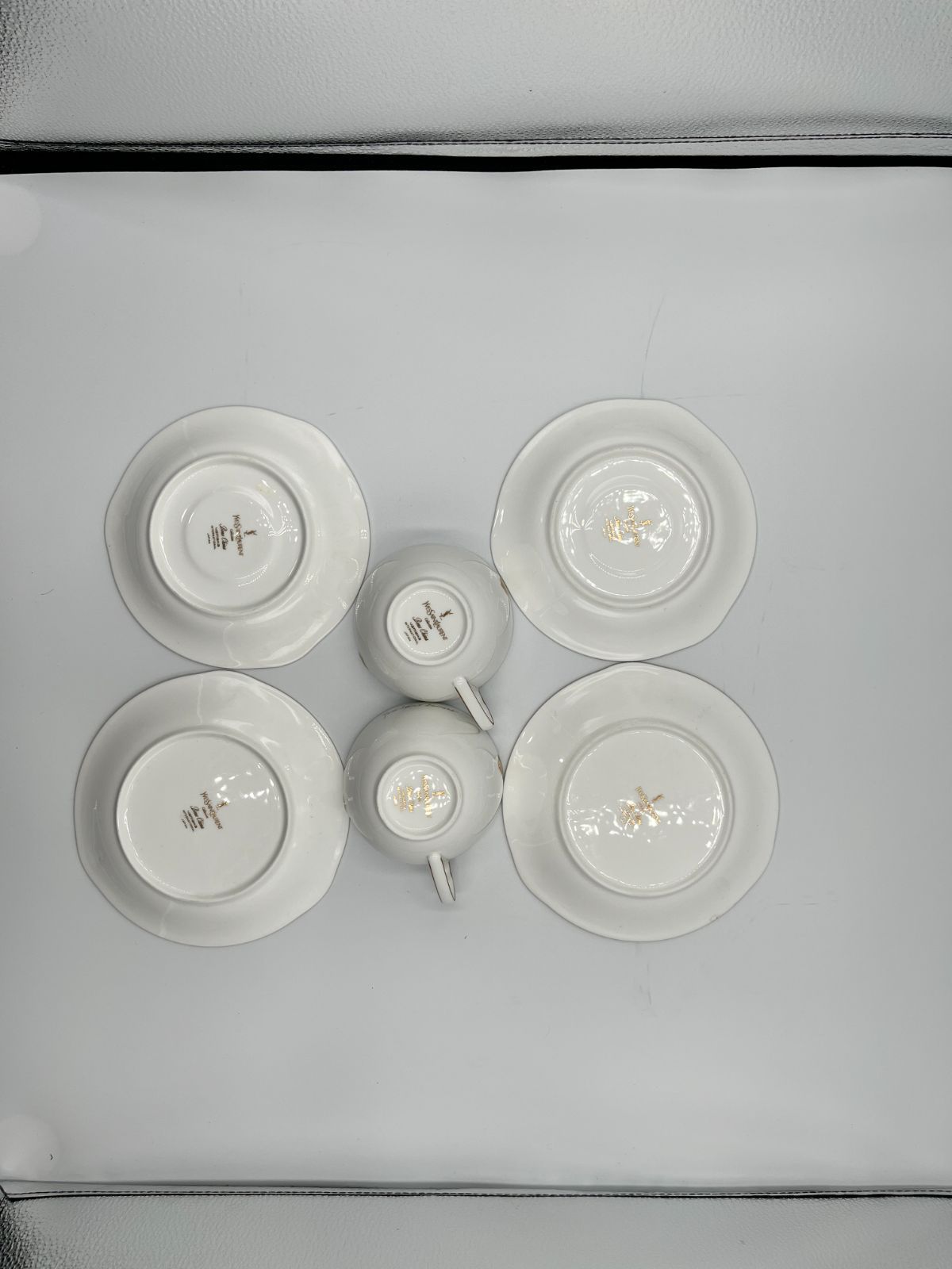 ケーキプレート2枚付き Yves Saint Laurent イヴサンローラン カップ-ソーサー 2客セット SKLAD-KIRPICHA_RU