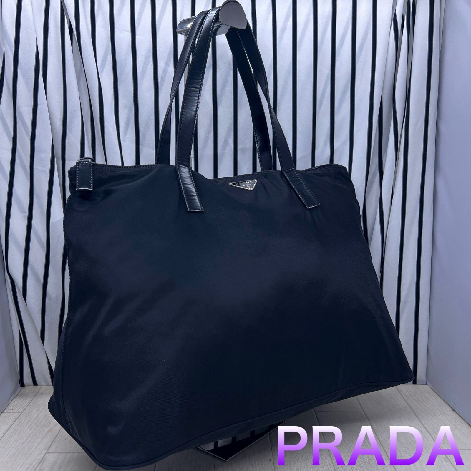 【美品】PRADA×プラダ A4収納可能トートバッグ