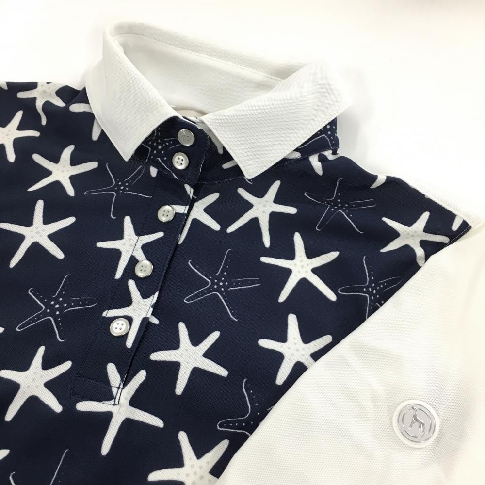 楽天市場】アダバット 長袖ポロシャツ 白×黒 袖メッシュ レディース II