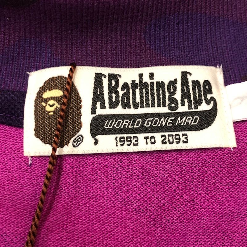 A BATHING APE（アベイシングエイプ）ポロシャツ ブラック×カモ M LARGE APE HEAD POLO BAPEC（ポロシャツ）｜A BATHING APE（ア