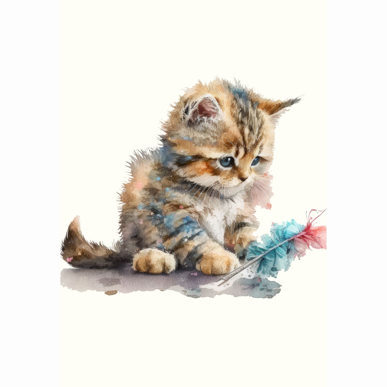 ねこ アートポスター 可愛い インテリア 水彩 猫の絵 Cat - メルカリ