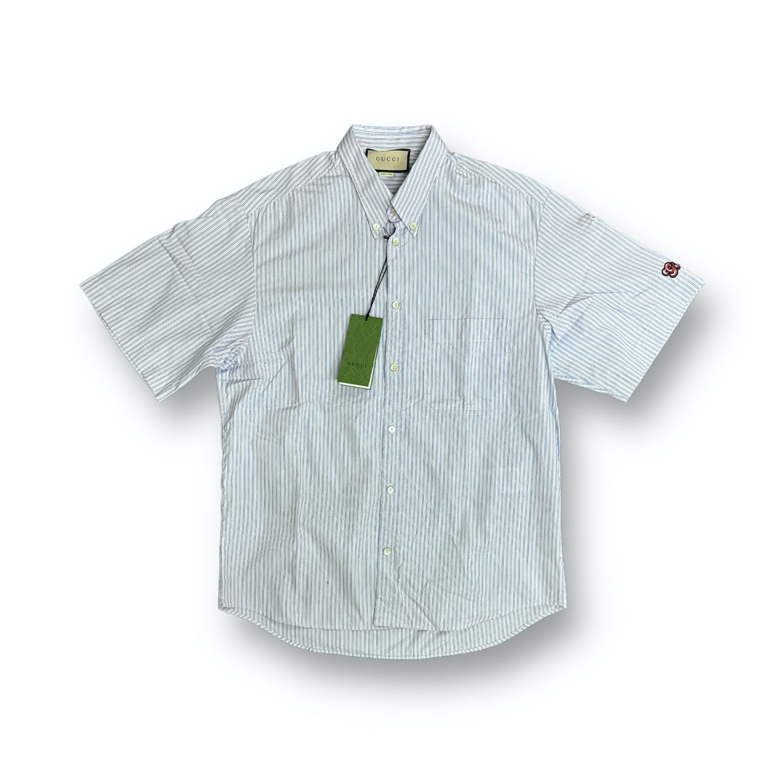 国内正規 Gucci 23SS Embroidered Logo Short Sleeve Shirt エンブロイ 