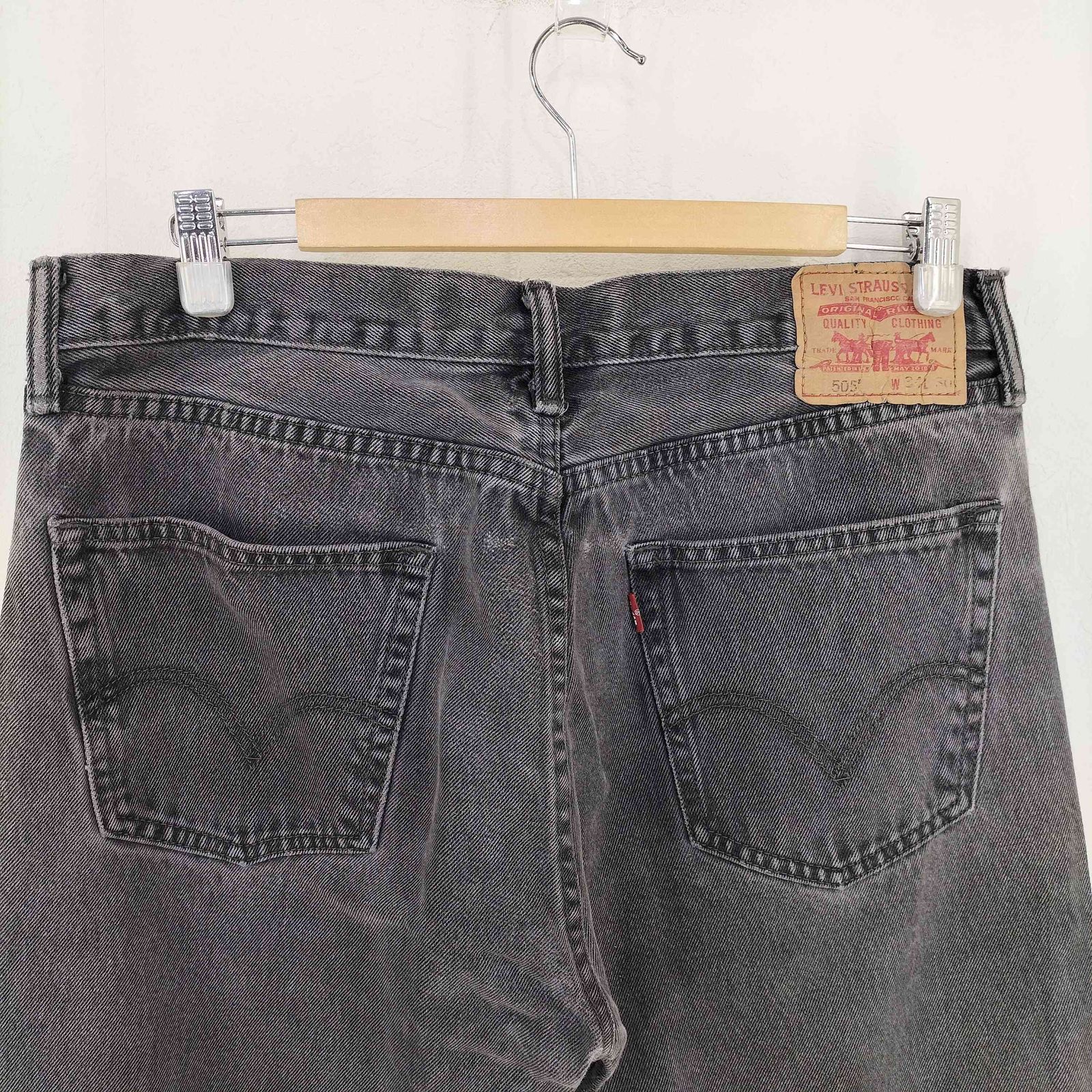 リーバイス Levis 505 後染め ブラックデニム メンズ 34inch 