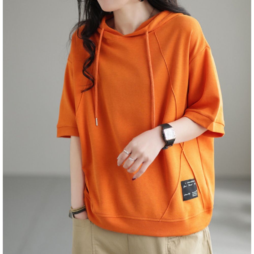 未使用！COACH フード付きオレンジパーカー ☆ オレンジ ☆ M ☆ パーカー Tシャツ フード付き レディース