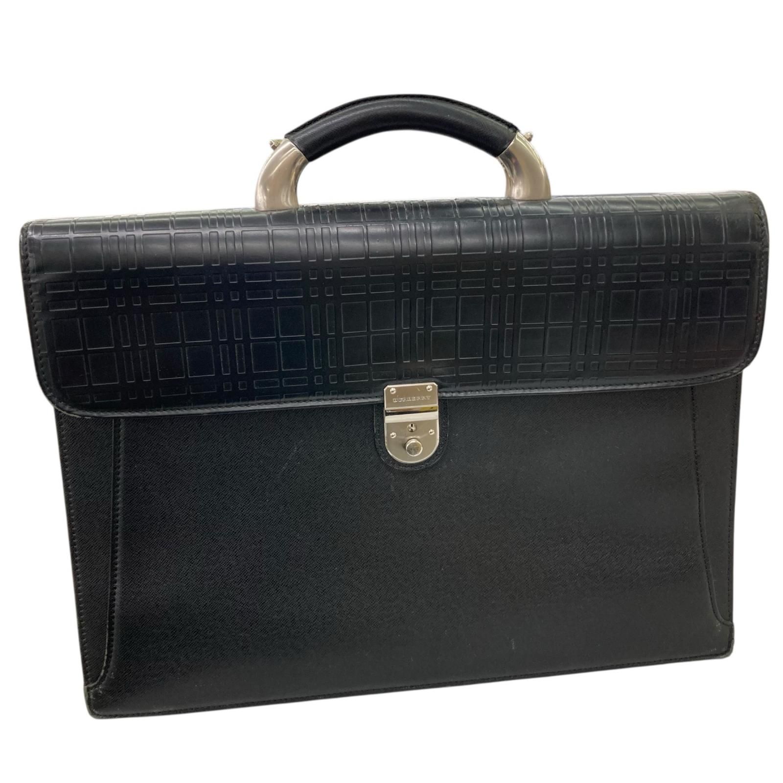 バーバリーブリーフケース　ロンドンチェック Burberryメンズビジネスバック バッグ ビジネスバッグ BURBERRY London Check ＆ Leather Briefcase