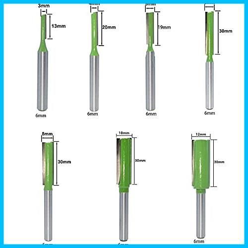 数量限定】木工フライスカッター木工用 カッター シャンク6mm超硬トリマルータービット 切削工具 超硬ストレートビットトリマービット 7本組  KEWAYO - メルカリ