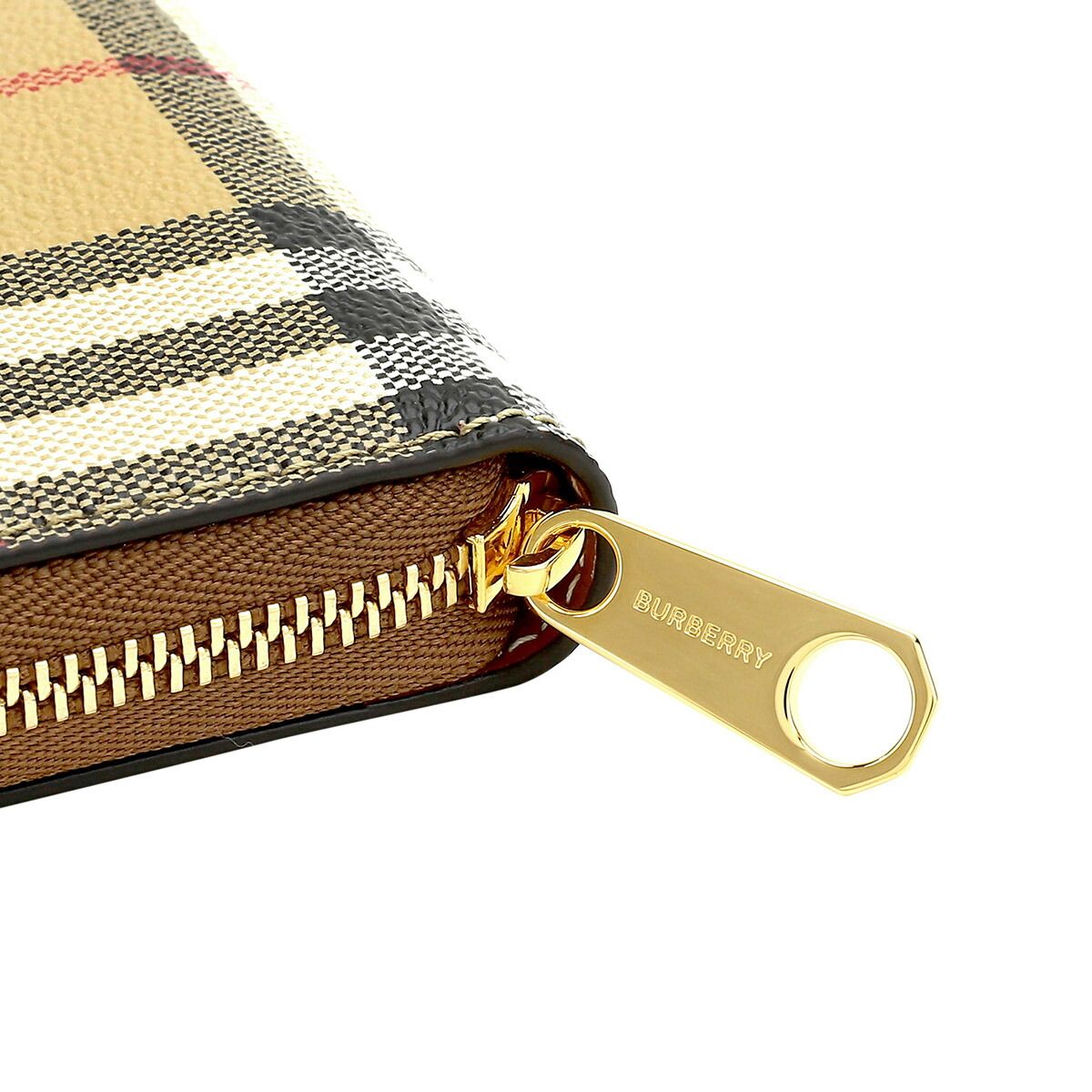 新品 バーバリー BURBERRY 長財布 ラウンドジップウォレット アーカイブベージュ／ブライアーブラウン 新品 バーバリー BURBERRY 長財布 ラウンドジップウォレット