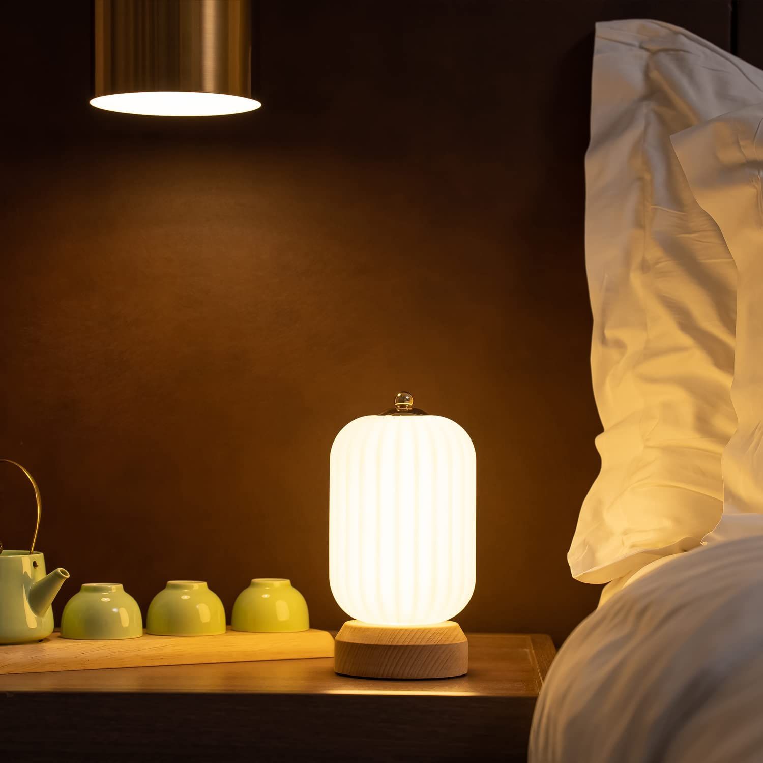 人気商品】寝室のベッドサイドのナイトライト、LED 調光可能な