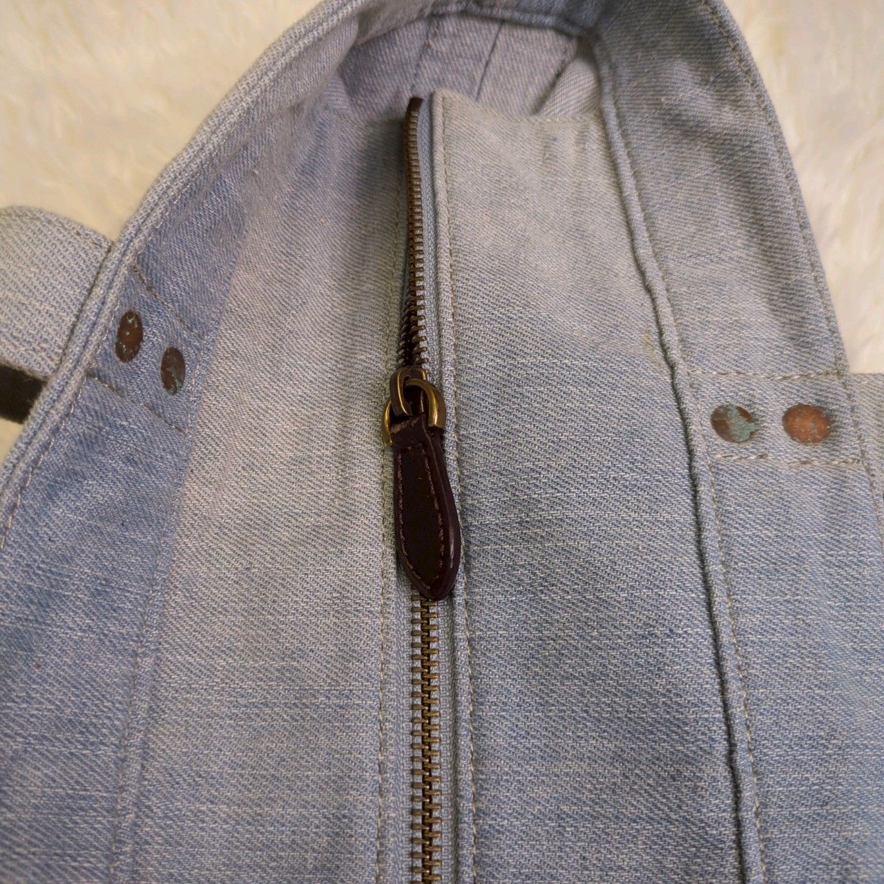 POLO ポロラルフローレン ポロベア トート デニム ヴィンテージ加工 Polo ベア ミディアム デニム トート （トートバッグ）｜POLO