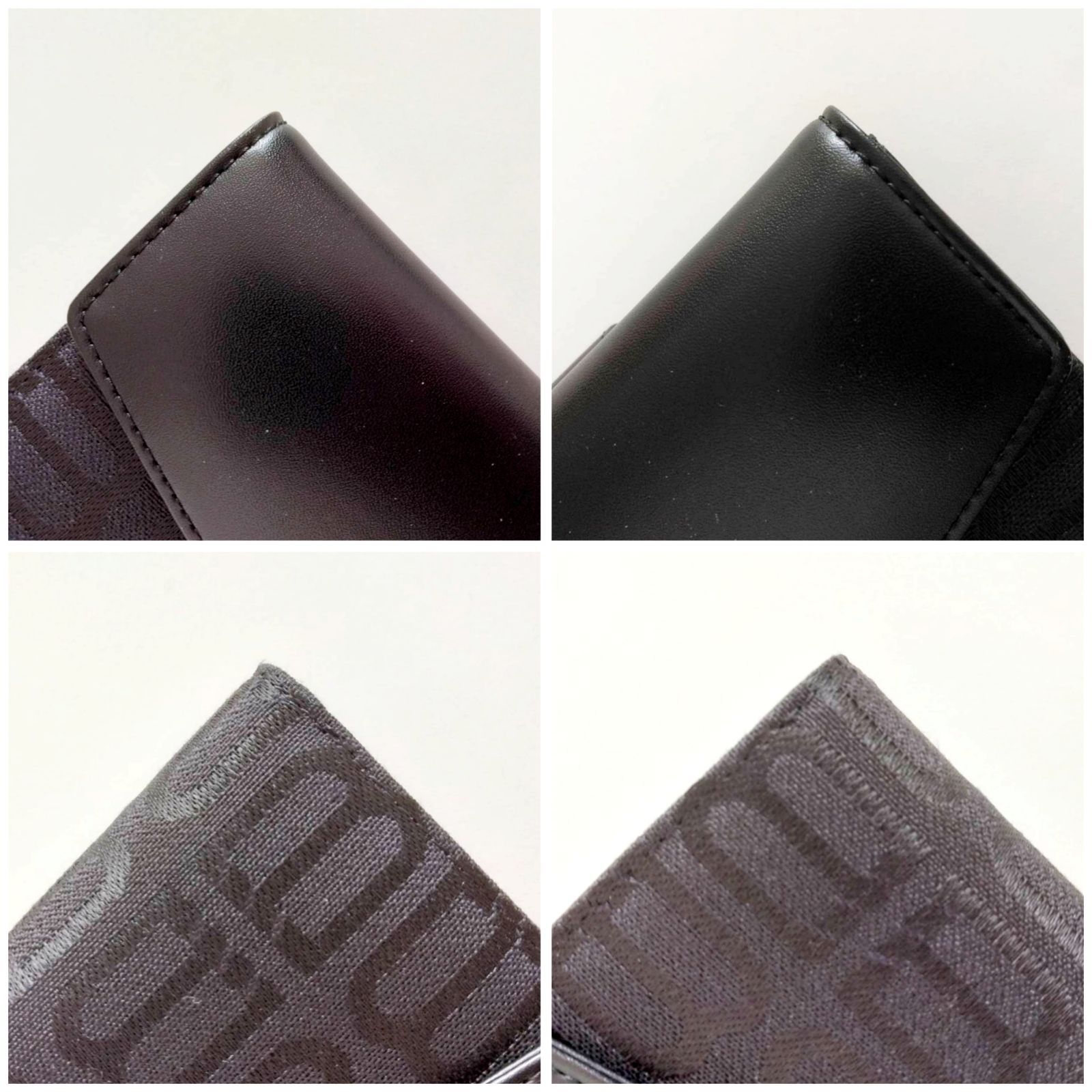 キャンバスレザー 折り財布