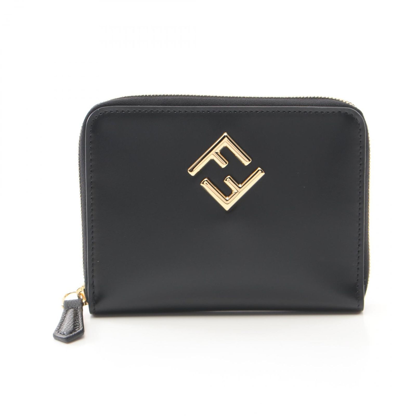 フェンディ FENDI ラウンド財布 FFダイヤモンド 8M0508ALV4F0KUR ブラック レザー ラウンド 財布 レディース