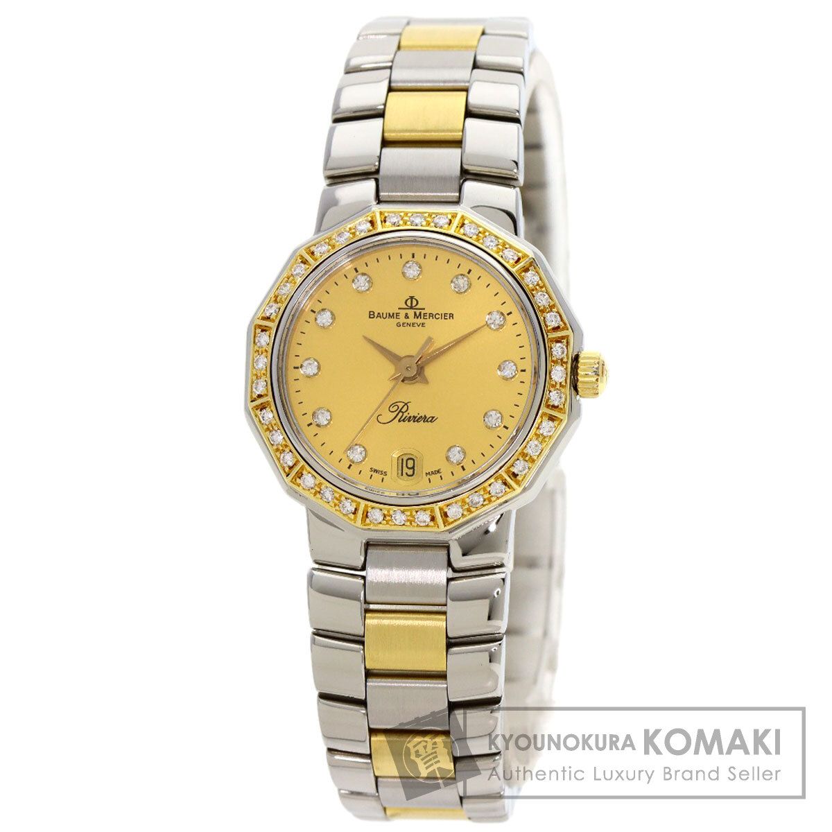Baume u0026 Mercier ボーム＆メルシェ 5231 リビエラ ダイヤモンド 腕時計 SS SS ダイヤモンド レディース