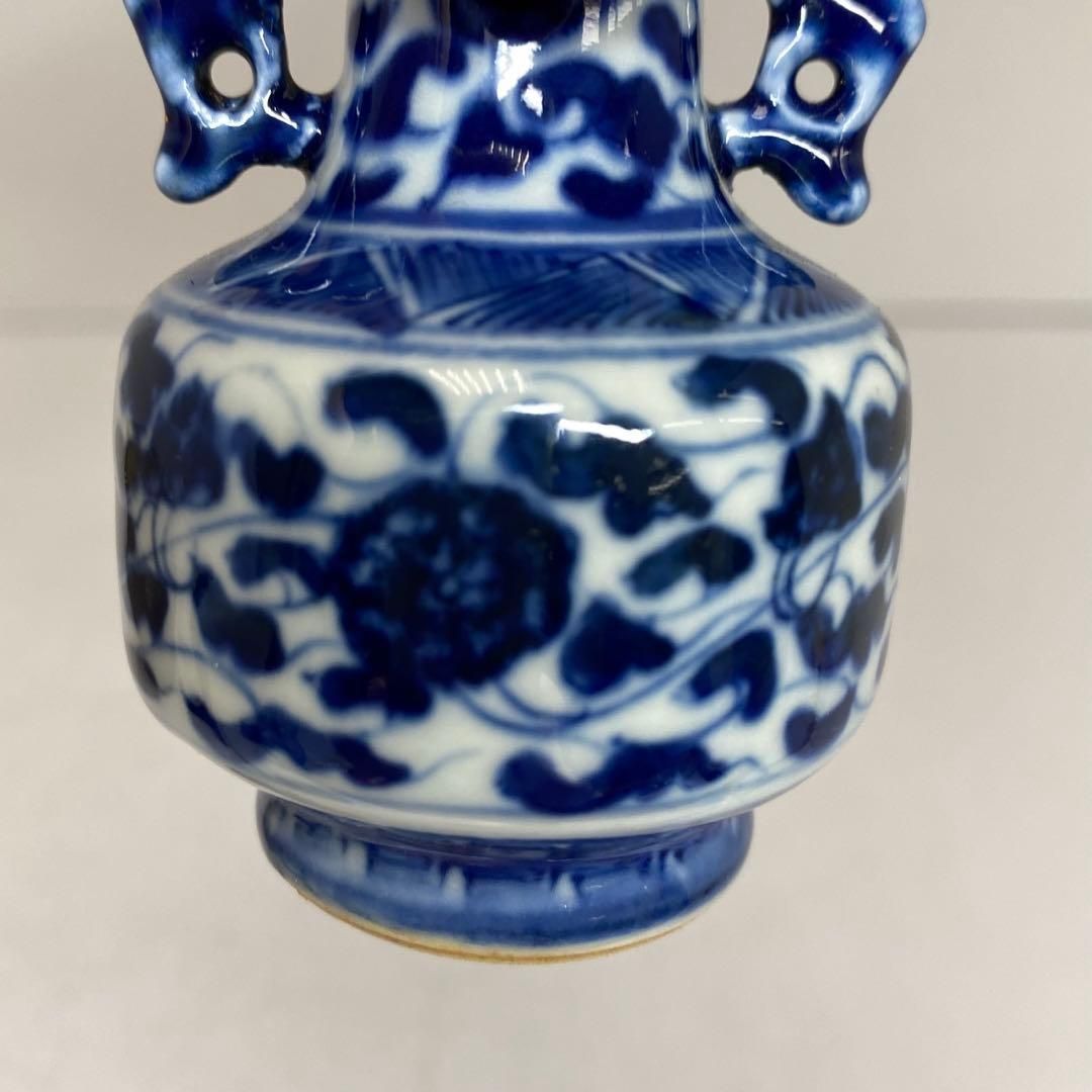  中国清時代 青花 花入 一対 タカチ 東さ5 0704 コップ グラス コップ グラス 酒器