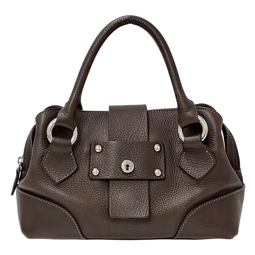 □MAUROGOVERNA　マウロゴヴェルナ　クロコダイルレザー　本革　リアルレザー　トートバッグ　ブラウン　イタリア製　肩掛けOK□