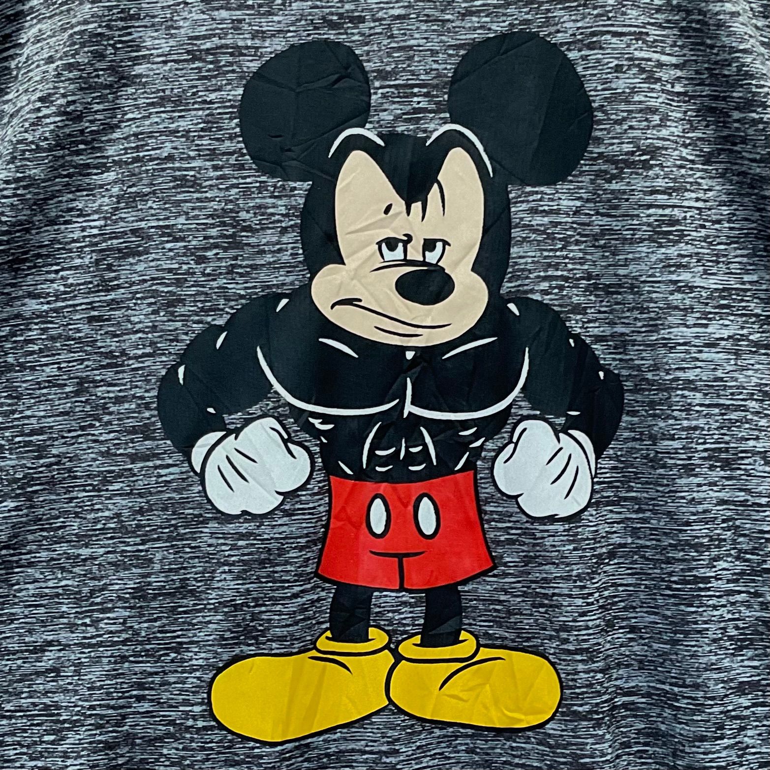 ミッキーマッスル US古着 ミッキーマウスMICKEY MOUSE ボディビル筋肉マッスル半袖t