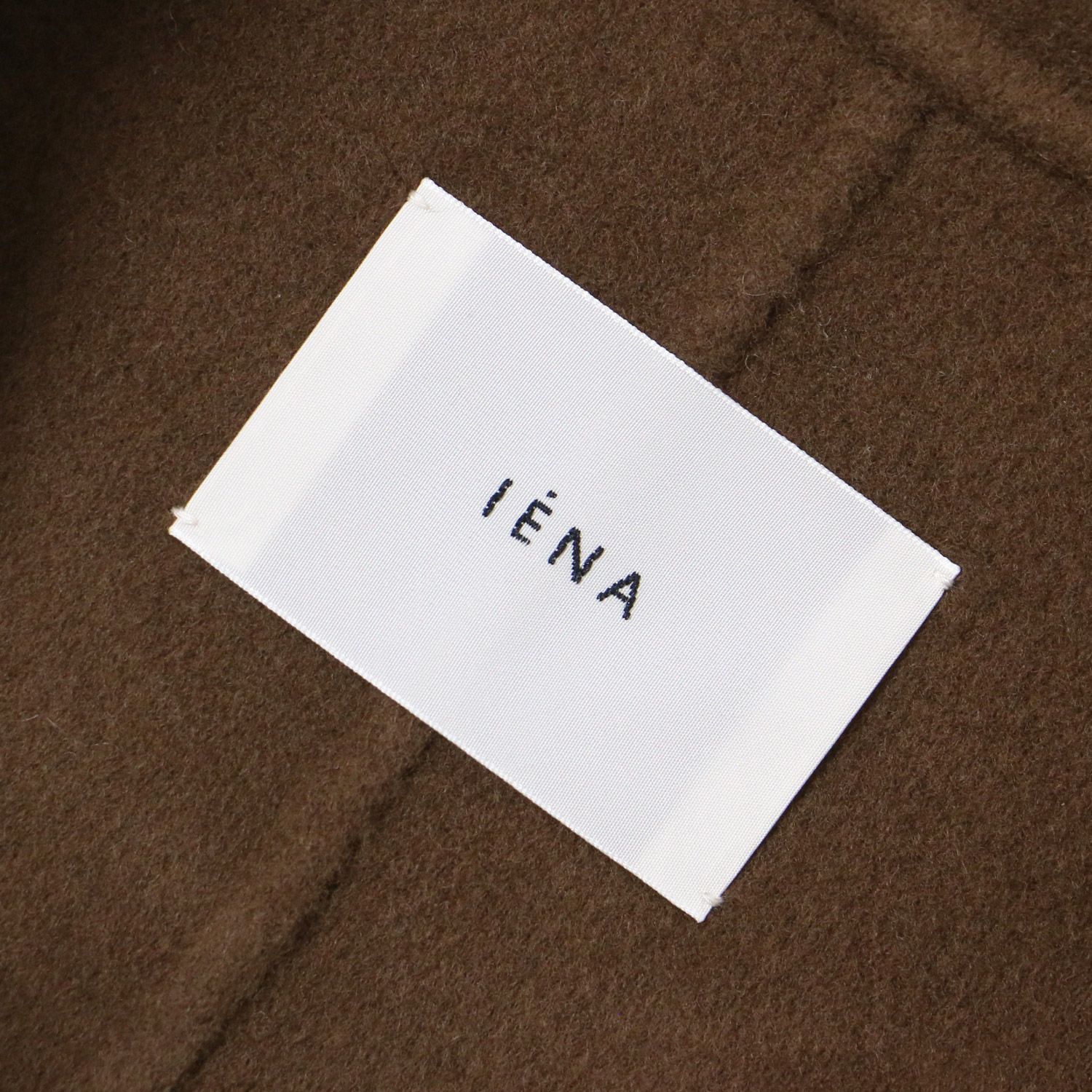 美品 IENA イエナ コート ブラウン サイズ:38(M) 23秋冬 スーパー160 ダブルフェイス ショートコート / ダブル ウール Aライン アウター ジャケット 上着【レディース】