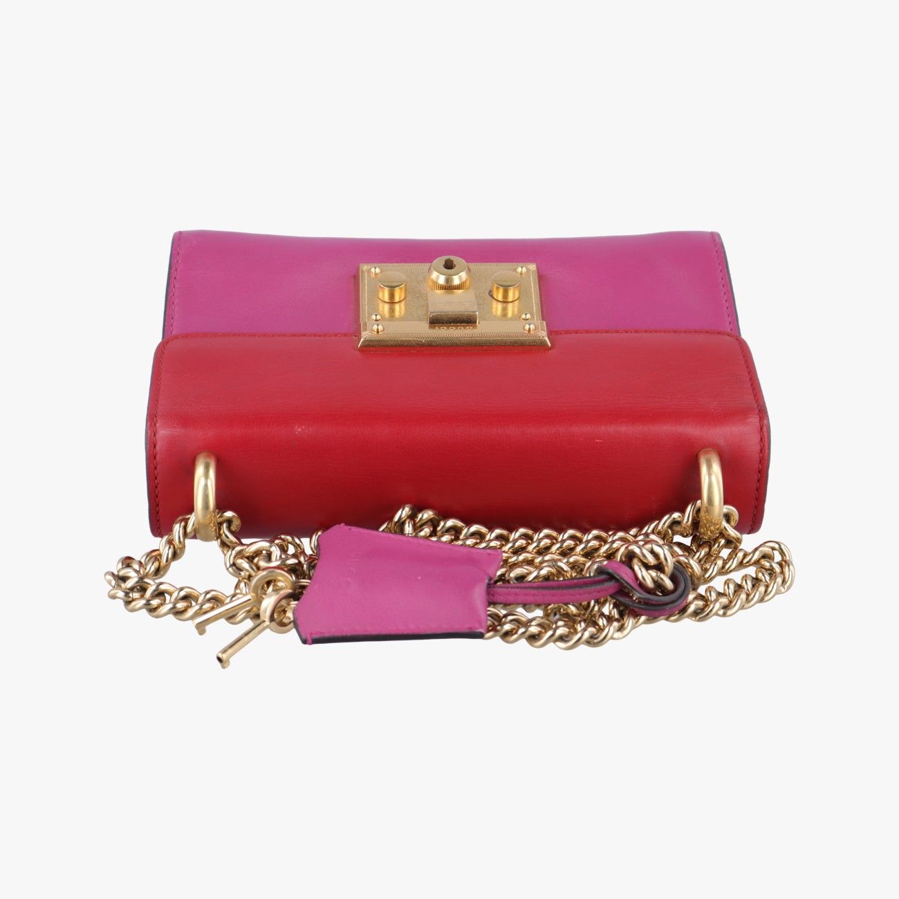 グッチGucciパドロック レッド×ローズ レザー 409487 F019246107