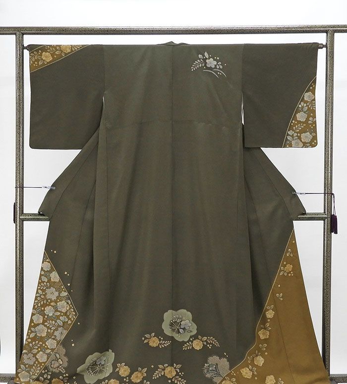 訪問着 正絹 絞り 辻が花 身丈160cm 裄丈64.5cm リサイクル 着物 結婚式 入学式 卒業式 b4189