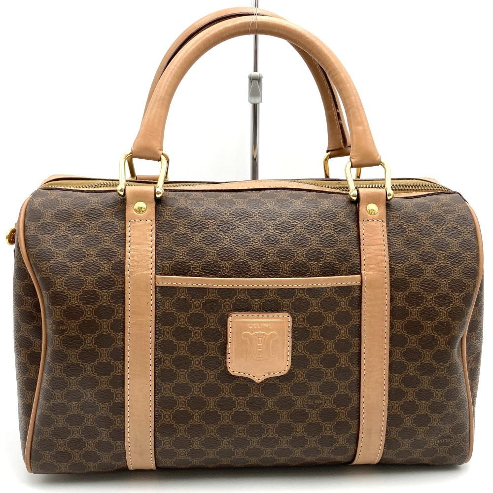 ＣＥＬＩＮＥ　セリーヌ　マカダム　Ｍ１３　ボストンバッグ　最終価格❗️ CELINE セリーヌ マカダム柄 ボストンバッグ M13 ブラウン PVC